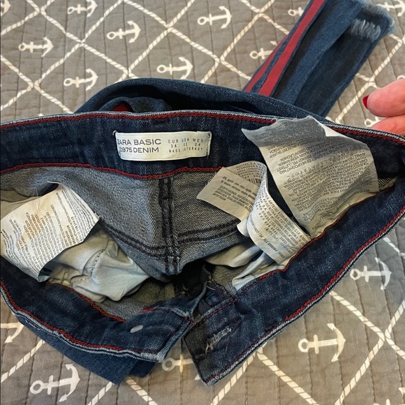 Zara Blue Jeans with Red Stripes - Picture 13 of 13
